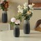 Uniquewise Contemporary Black Table Vase with Dripping Crystal Look and Scalloped Opening Design, PK 3 QI004358.3 - alternate 3